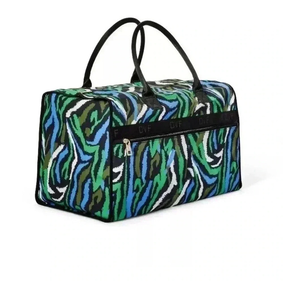 NWT DVF for Target Disco Zebra Green Weekender Bag - Picture 5 of 6